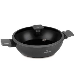 Blaumann Alacsony lábas fedővel 28 cm tapadésmentes bevonattal Anthracite Collection BL-3975 Kifutó termék