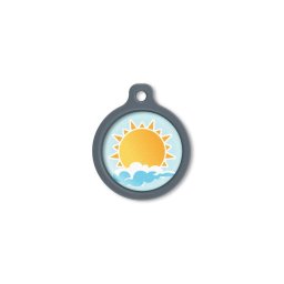 Blucky Sunny Pastel Turquoise Dog Tag large