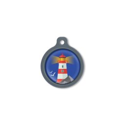 Blucky Azure Dark Blue Dog Tag large