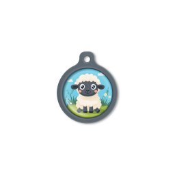 Blucky Baby Lamb Boy Turquoise Blue Dog Tag large