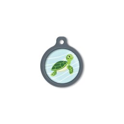 Blucky Baby Turtle Pastel Turquoise Dog Tag large