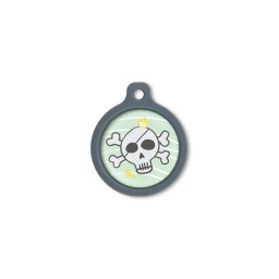 Blucky Pirate Turquoise Green Dog Tag large