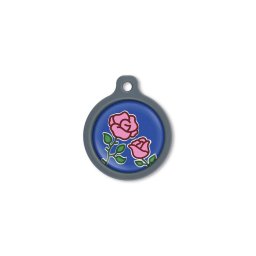 Blucky Blooming Rose Dark Blue Dog Tag large