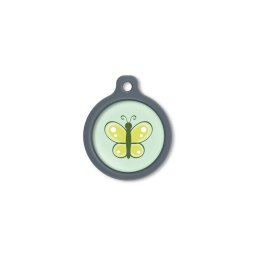 Blucky Butterfly Lime Green Dog Tag large