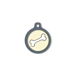 Blucky Bone Pastel Yellow Dog Tag large