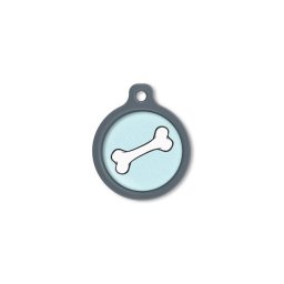 Blucky Bone Pastel Turquoise Dog Tag large