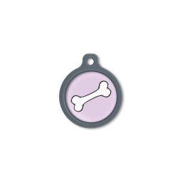 Blucky Bone Pastel Purple Dog Tag large