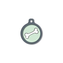 Blucky Bone Pastel Green Dog Tag large