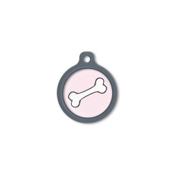 Blucky Bone Rose Dog Tag large