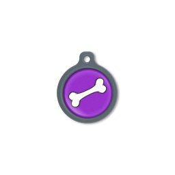 Blucky Bone Purple Dog Tag large