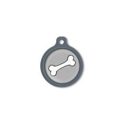 Blucky Bone Grey Dog Tag large