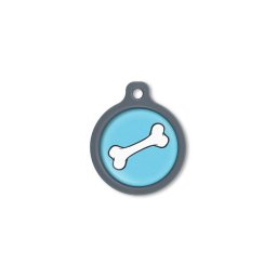 Blucky Bone Turquoise Blue Dog Tag large