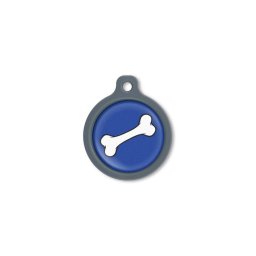 Blucky Bone Dark Blue Dog Tag large
