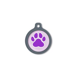 Blucky Wild Paw Pastel Purple Dog Tag large