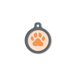 Blucky Wild Paw Pastel Orange Dog Tag large