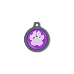 Blucky Wild Paw Purple Dog Tag large
