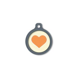 Blucky Heart Pastel Yellow Dog Tag large