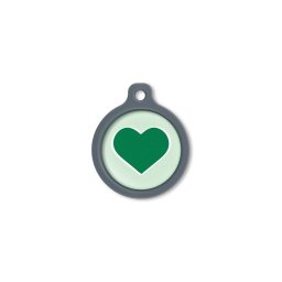 Blucky Heart Pastel Green Dog Tag large