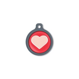 Blucky Heart Red Dog Tag large