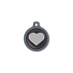 Blucky Heart Black Dog Tag large