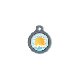 Blucky Sunny Pastel Turquoise Dog Tag medium