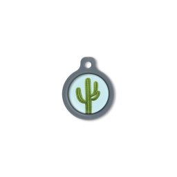 Blucky Cactus Pastel Turquoise Dog Tag medium