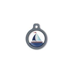 Blucky Azure White Dog Tag medium