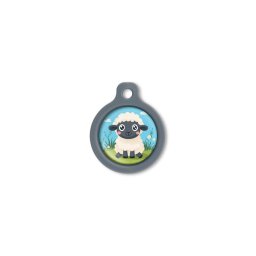 Blucky Baby Lamb Boy Turquoise Blue Dog Tag medium