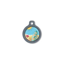 Blucky Waikiki Turquoise Blue Dog Tag medium