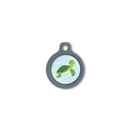 Blucky Baby Turtle Pastel Turquoise Dog Tag medium