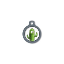 Blucky Cactus White Dog Tag medium