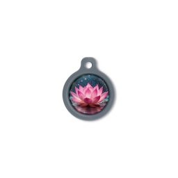 Blucky Lotus Dark PInk Dog Tag medium