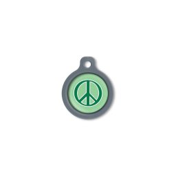 Blucky Graffiti Turquoise Green Dog Tag medium