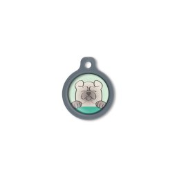 Blucky Happy Pup Pastel Green Dog Tag medium