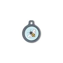 Blucky Bee Turquoise Blue Dog Tag medium