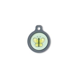 Blucky Butterfly Lime Green Dog Tag medium