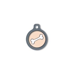 Blucky Bone Pastel Orange Dog Tag medium