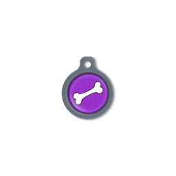 Blucky Bone Purple Dog Tag medium
