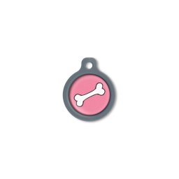 Blucky Bone Dark Pink Dog Tag medium