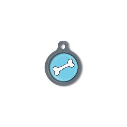 Blucky Bone Turquoise Blue Dog Tag medium