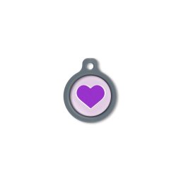Blucky Heart Pastel Purple Dog Tag medium