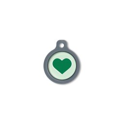 Blucky Heart Pastel Green Dog Tag medium