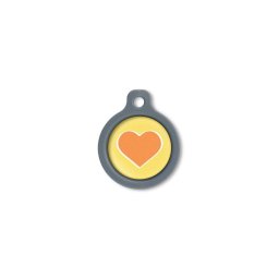 Blucky Heart Yellow Dog Tag medium