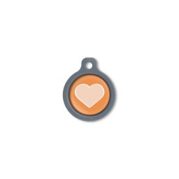 Blucky Heart Orange Dog Tag medium