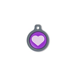 Blucky Heart Purple Dog Tag medium
