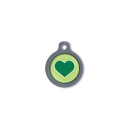 Blucky Heart Lime Green Dog Tag medium