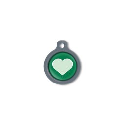 Blucky Heart Dark Green Dog Tag medium