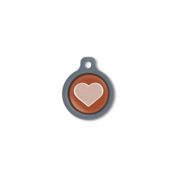 Blucky Heart Brown Dog Tag medium