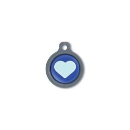 Blucky Heart Dark Blue Dog Tag medium