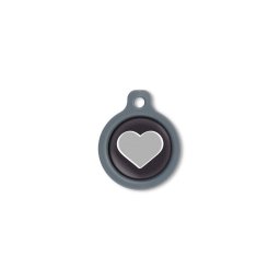 Blucky Heart Black Dog Tag medium